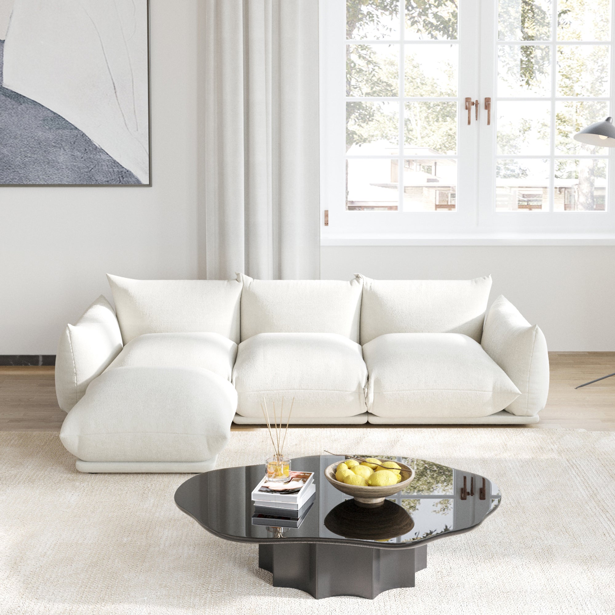 4-Piece Ultra Plush Chenille Sectional
